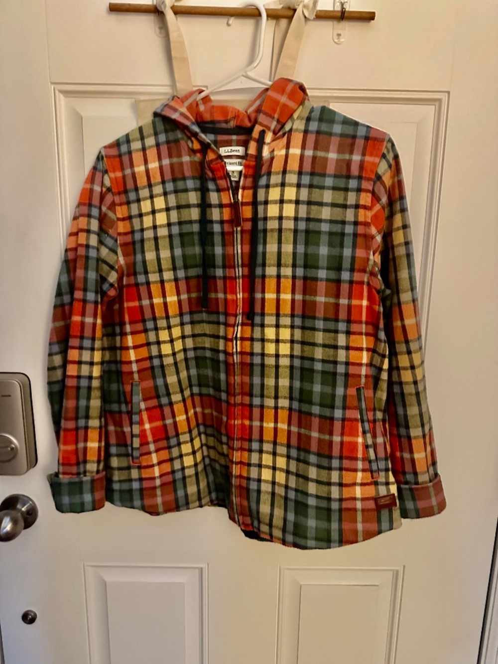 LL Bean Womens Relaxed Fit Zip Up Hoodie - Size Medium  - Spring Colors